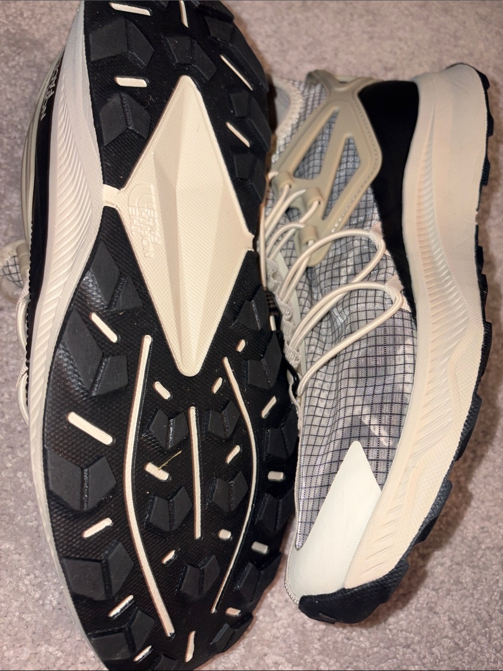 The North Face mens Beige, Black & Neon Trail Runners. Waterproof  comfortable - Picture 4 of 4
